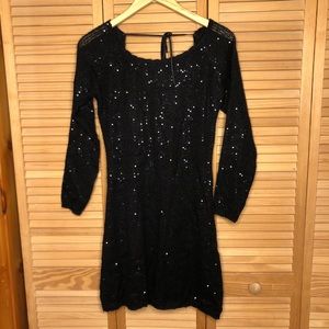 Young Broke Fabulous Black Sequin Dress
